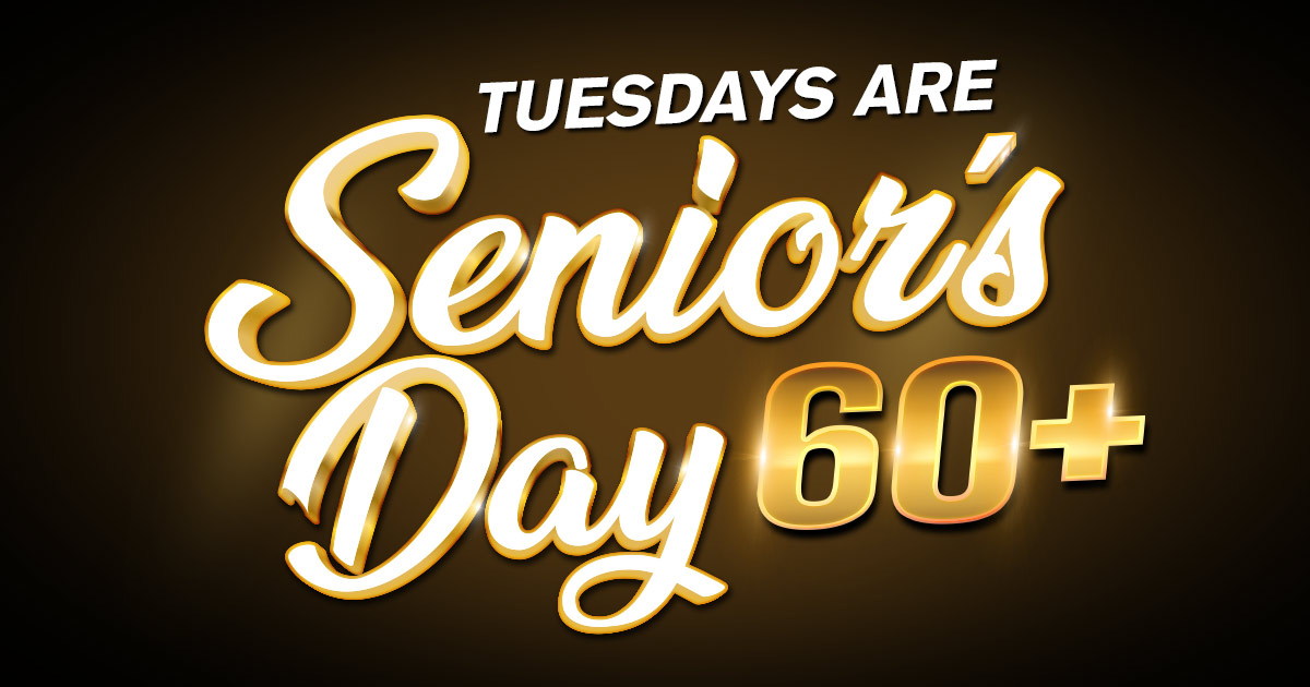 Tuesday's Are Senior's Day - Elements Casino Victoria